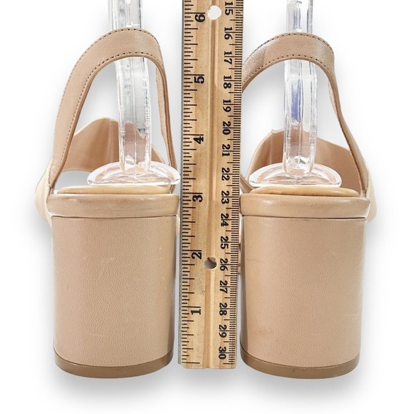 Corso Como Sandals Dress Shoe Size 11 Hally 2 Slingback Tan Nude Leather Neutral - Picture 4 of 11